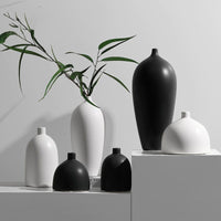 Thumbnail for Black and White Flower Porcelain Vase Vase Artedimo 