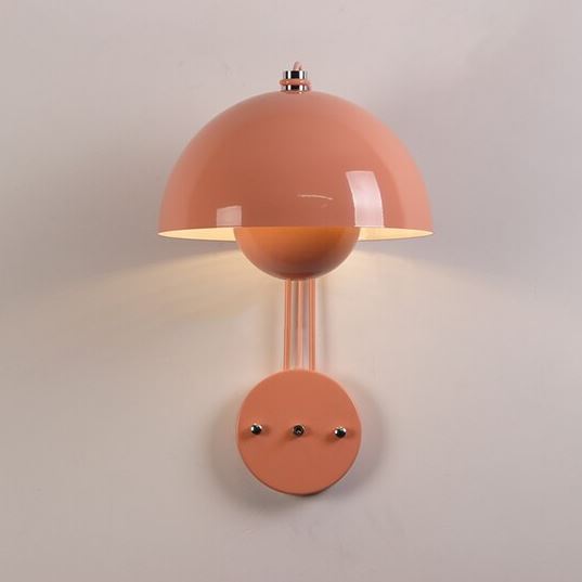 "Modern Mushroom" Wall Sconce Creative Night Light Hardwired/ Plug-in Wall lamp Artedimo Pink Plug-in 