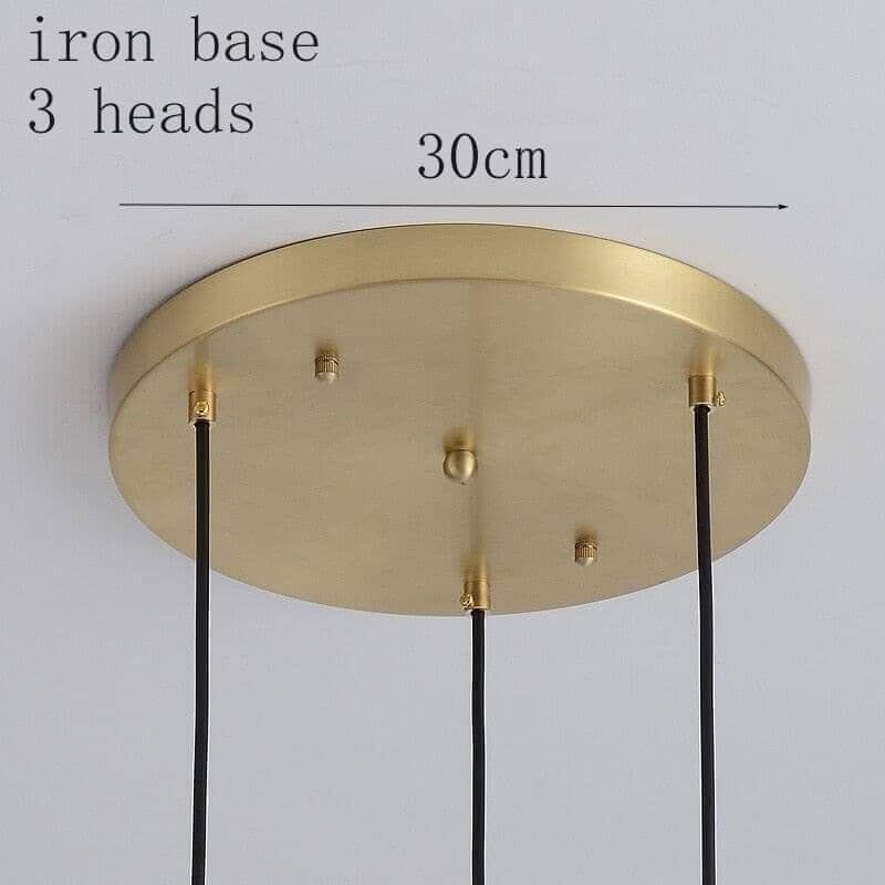 "Fjord" Glass Globe Hanging Pendant Lamp transparent / cognac glass Pendant light Artedimo 30cm/ 11.8" gold base 