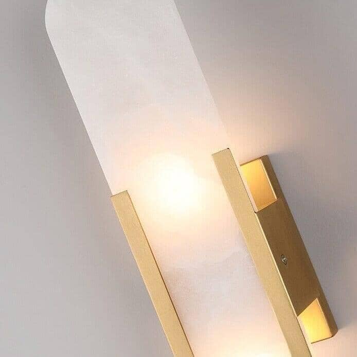 "Alabaster Dream" Marble Wall Lamp Sconce in Black / Gold Wall Sconce Lamp Artedimo 