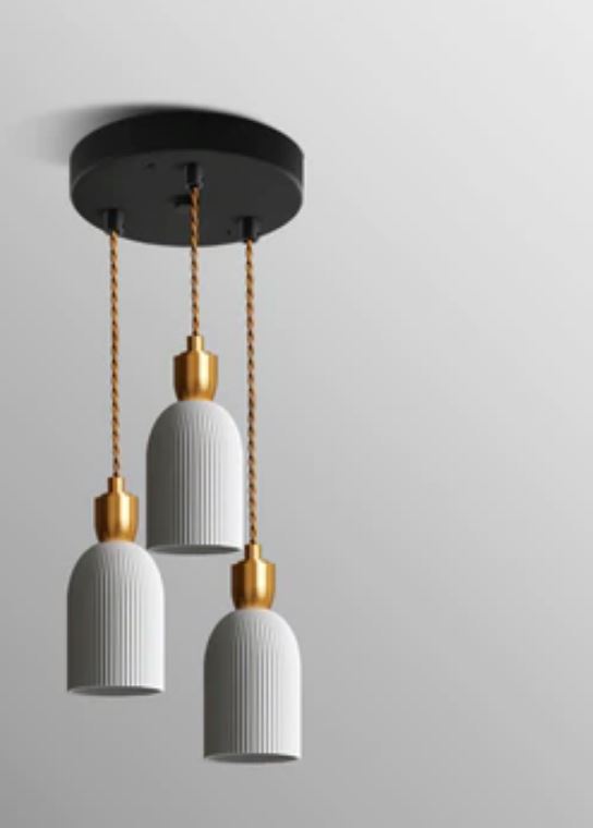 "Liva" Modern Ceramic Pendant Lights Wall Lamp Artedimo Set B+B+B 