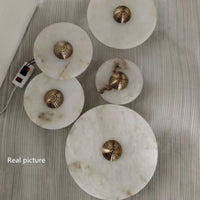 Thumbnail for real stone marble wall lamp sconce