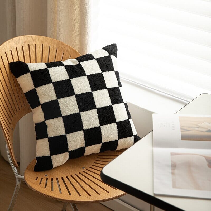 "Sofa Friend" Checkerboard Geometric Pillow Pillow Artedimo 45cm pillowcase without filling 