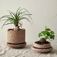 Thumbnail for BADU DRAFT!Handmade Ceramic Flower Pot with Base Tray Green Plant Pots Flower Vase Garden Pots Planters Desktop Flowerpot Garden Supplies Artedimo 