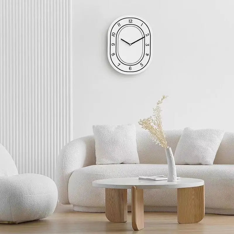 Creative Minimalist White Wall Clock Fashionable Korean Acrylic Art Wall Decoration Home Desk Living Room Clock Decoration Artedimo 