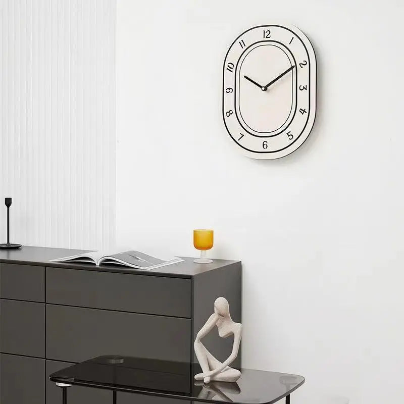 Creative Minimalist White Wall Clock Fashionable Korean Acrylic Art Wall Decoration Home Desk Living Room Clock Decoration Artedimo 