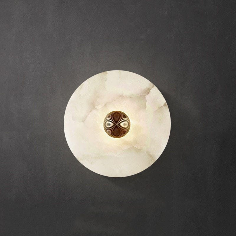 "Isolda" Natural Marble LED Silver Wall Lamp Sconce Wall Lamp Artedimo 