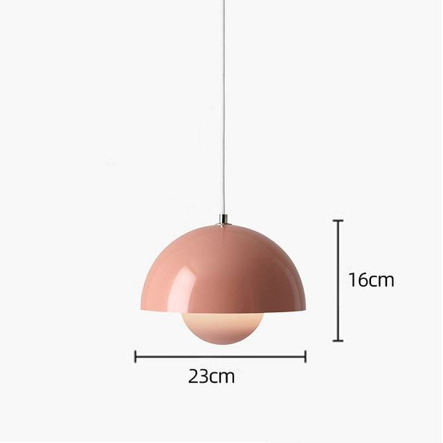 "Powerpot" Playful & Colorful Pendant Light Hardwired/Plug-in Pendant light Artedimo Dia 23cm x H 16cm Pink 