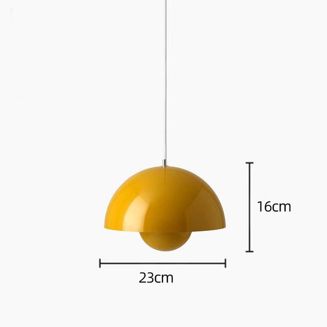 "Powerpot" Playful & Colorful Pendant Light Hardwired/Plug-in Pendant light Artedimo Dia 23cm x H 16cm Yellow 