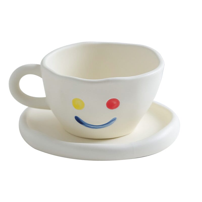Porcelain Cup "Smiley Face" Artedimo 270ml White 