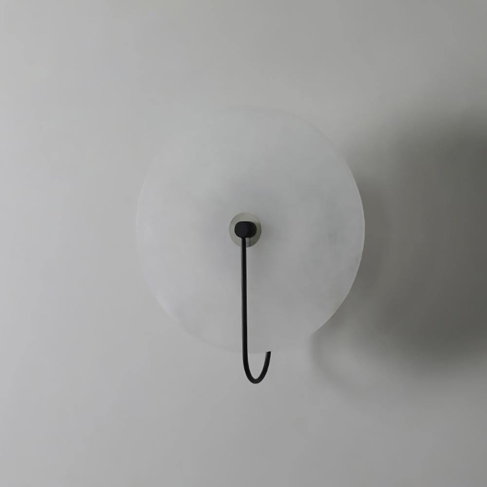 LED round marble wall sconce