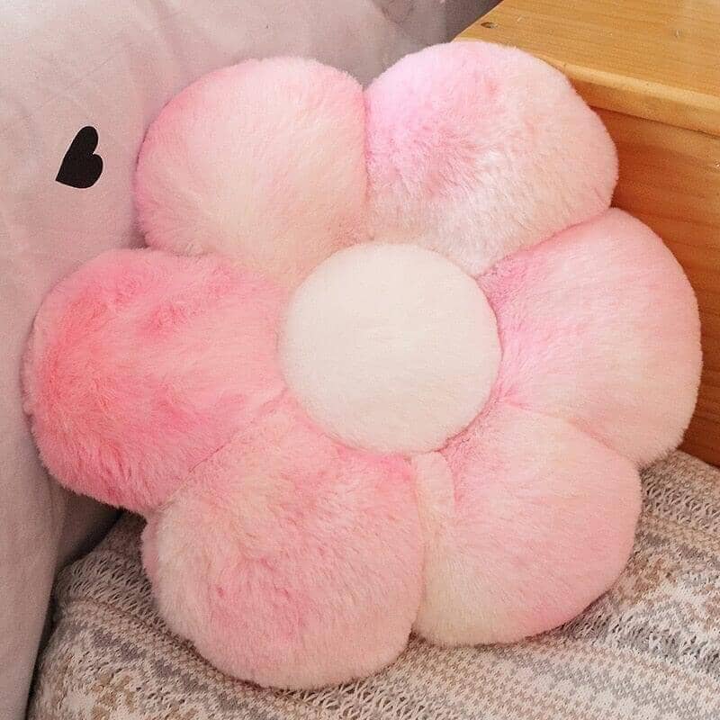 "Daisy" Fluffy Decoration Flower Pillow Pillow Artedimo furry pink 30cm 