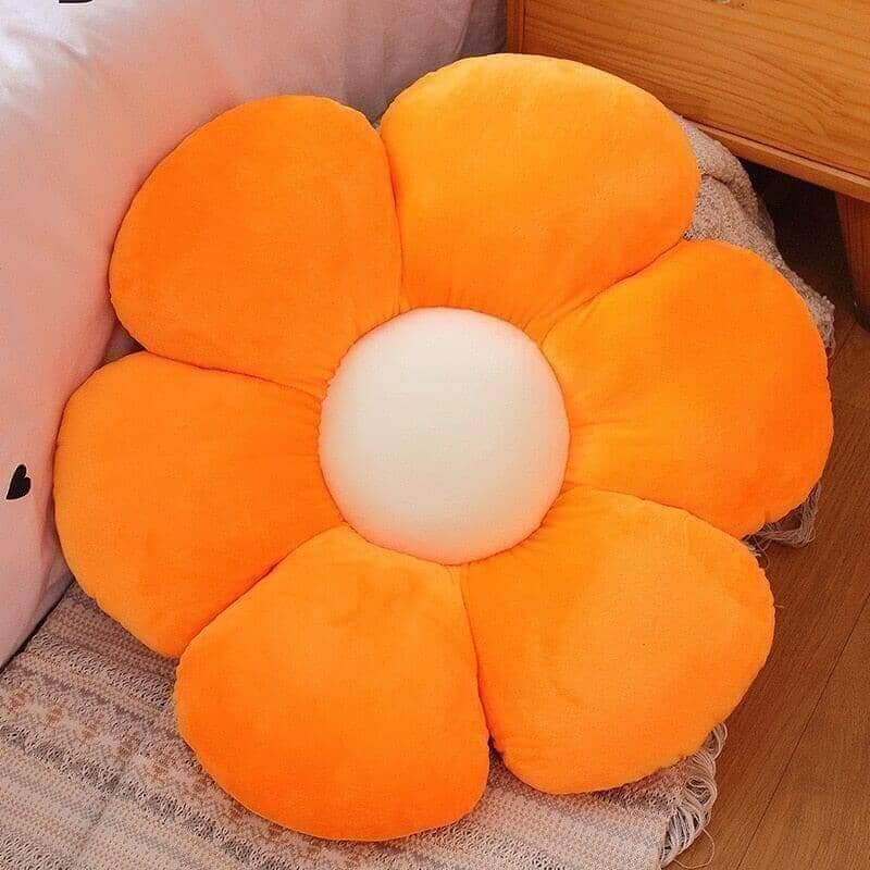"Daisy" Fluffy Decoration Flower Pillow Pillow Artedimo orange 30cm 