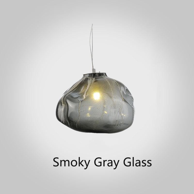 "Jellyfish" Modern Style Glass Pendant Lights - Clear / Amber / Smoky Glass Pendant light Artedimo Smoky Gray Glass 1 Head - D20cm Cold White