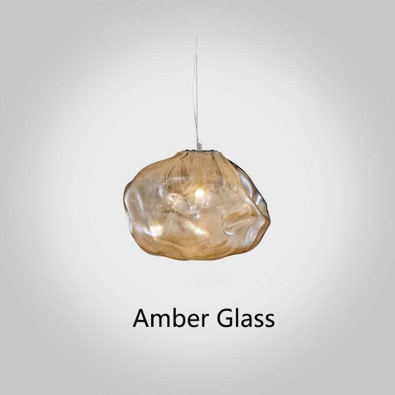 "Jellyfish" Modern Style Glass Pendant Lights - Clear / Amber / Smoky Glass Pendant light Artedimo Amber Glass 1 Head - D20cm Cold White