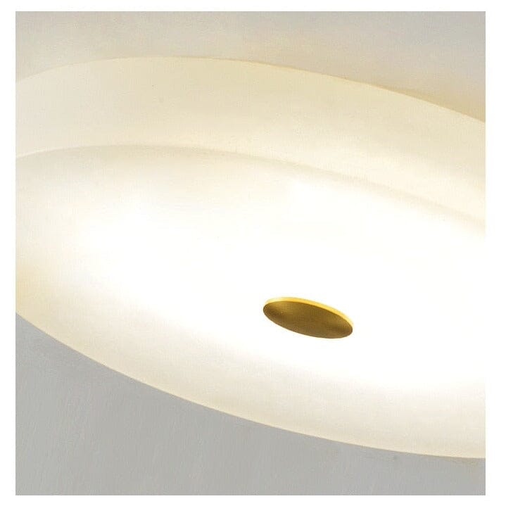 "Swirl" Round ceiling lamp with natural marble & copper Ceiling lamp Artedimo 