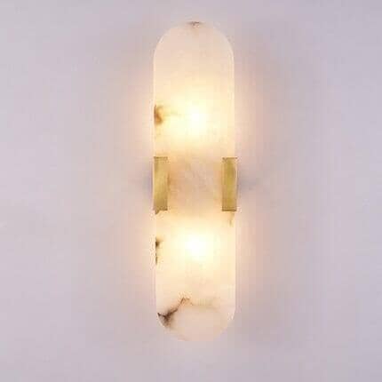 "Alabaster Dream" Big Marble & Copper Wall Lamp Sconce 60cm / 23.6" Wall Lamp Artedimo 