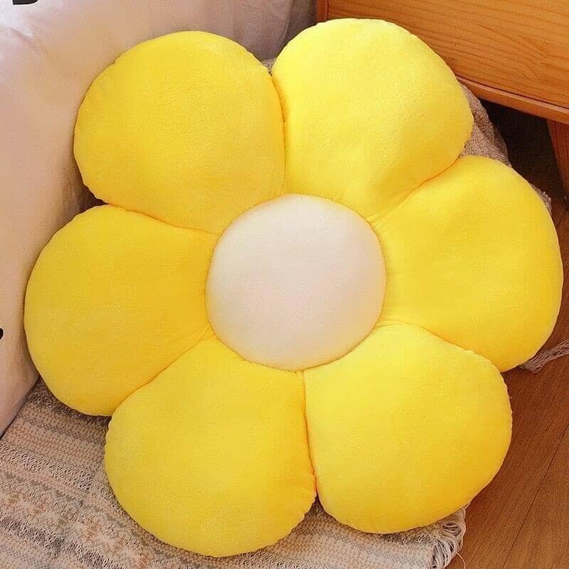 "Daisy" Fluffy Decoration Flower Pillow Pillow Artedimo yellow 30cm 
