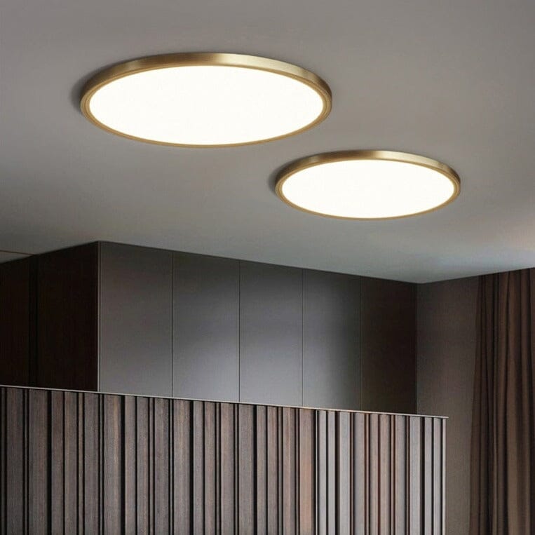 copper round ceiling light