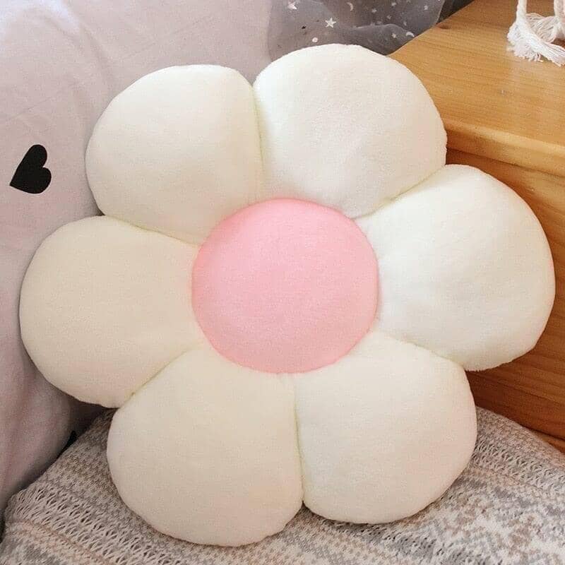 "Daisy" Fluffy Decoration Flower Pillow Pillow Artedimo white 30cm 