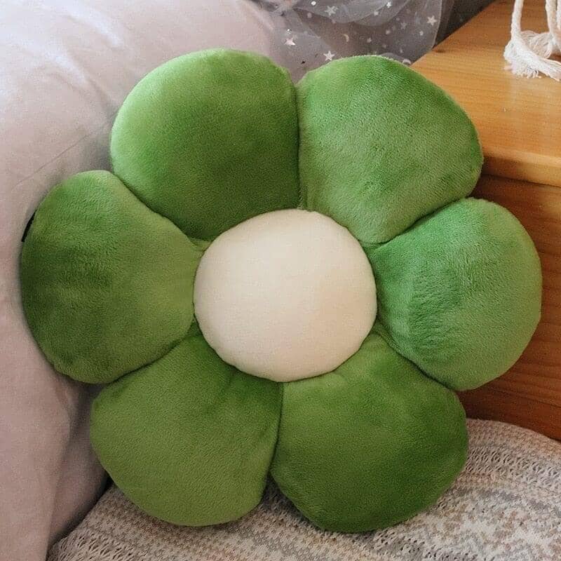 "Daisy" Fluffy Decoration Flower Pillow Pillow Artedimo dark green 30cm 