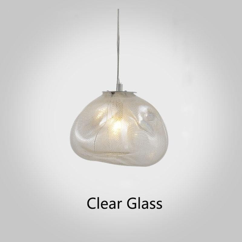 "Jellyfish" Modern Style Glass Pendant Lights - Clear / Amber / Smoky Glass Pendant light Artedimo Clear Glass 1 Head - D20cm Cold White