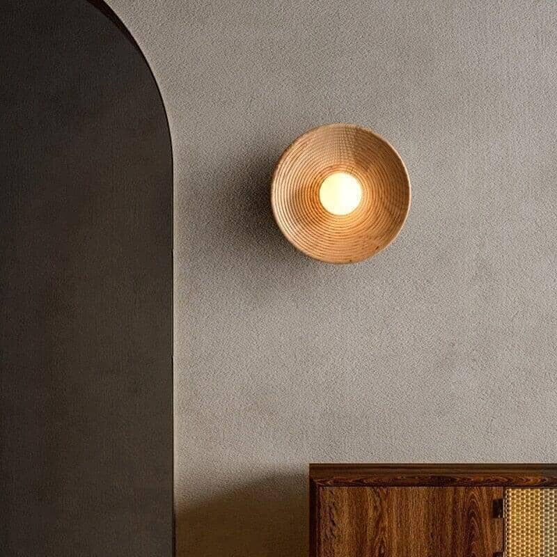 "Emiko" Wooden Retro Wall Lamp Sconce Wall Sconce Lamp Artedimo 