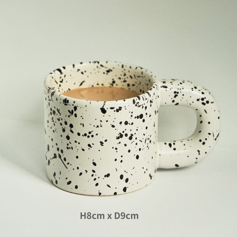 "Splash" Fatty Ceramic Coffee Tea Mug 0 Artedimo White Dot 