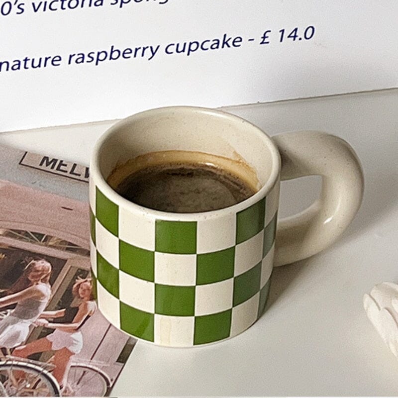 "Splash" Fatty Ceramic Coffee Tea Mug 0 Artedimo checker C 