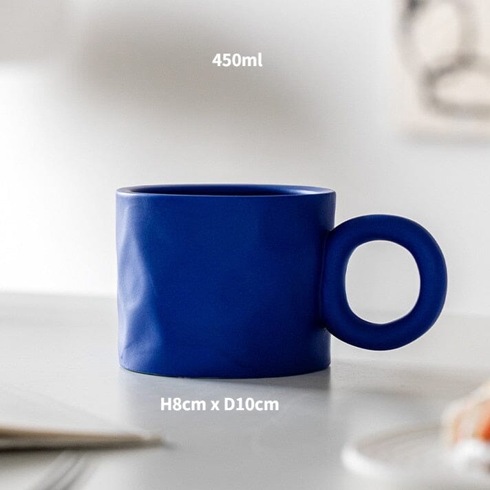 "Splash" Fatty Ceramic Coffee Tea Mug 0 Artedimo Blue 