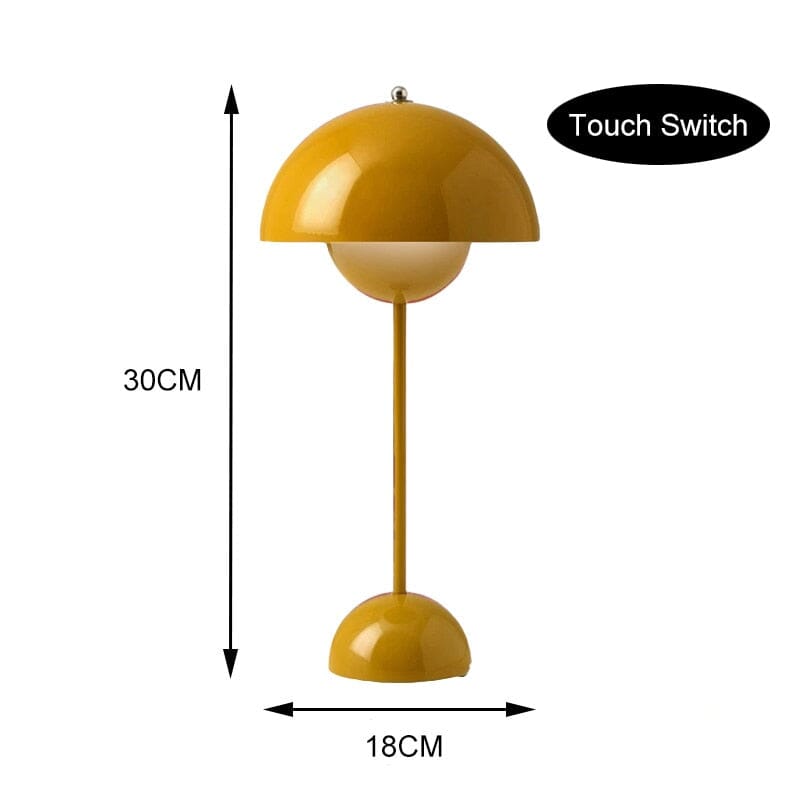 "Magic Mushroom" Wireless Rechargeable & Dimmable LED Table Lamp Table Lamp Artedimo Rechargeable Yellow 