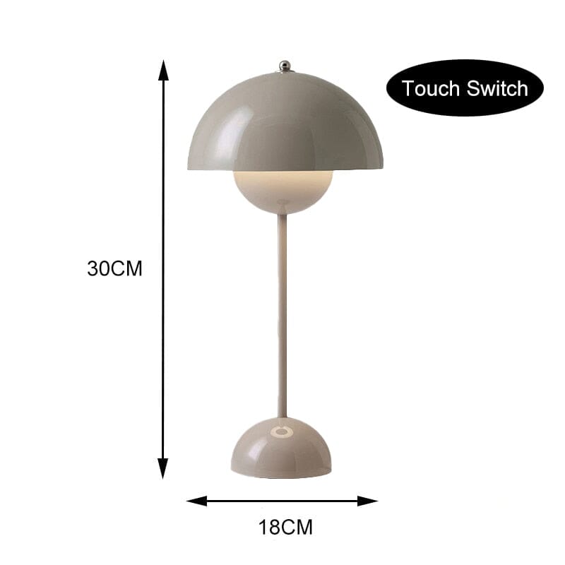 "Magic Mushroom" Wireless Rechargeable & Dimmable LED Table Lamp Table Lamp Artedimo Rechargeable Grey 