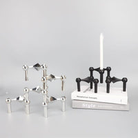 Thumbnail for Creative Metal Candle Hold Ornaments Can Be Stacked Nordic Romantic Dining Table Candlestick Decoration For Home Decor Gift Artedimo 