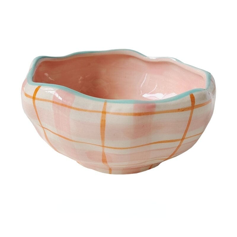 "Matilda" Ceramic creative hand painted bowl Ceramic bowl Artedimo pink 