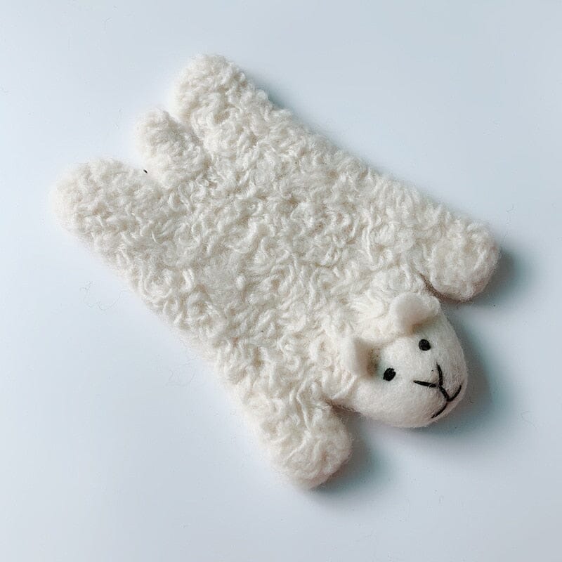 "The Zoo" Cute Cartoon Animal Wool Felt Coaster Wool Design Coaster Artedimo Cotton sheep 18cm 