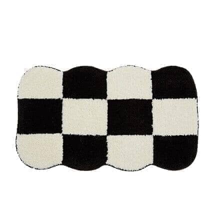 "Fluffy Grid" Soft Bathroom Rug Bedside Carpet Rug Artedimo 