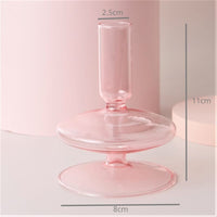 Thumbnail for Nordic Home Decorative Pink Glass Candle Holder Taper candle holder Artedimo Pink 1-tier sharp 