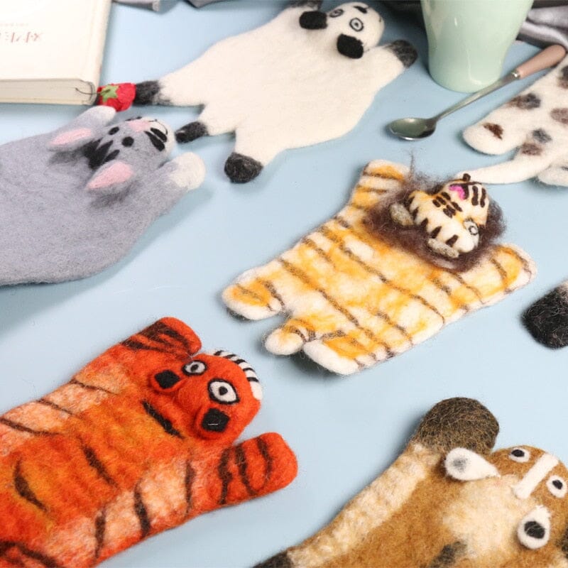 "The Zoo" Cute Cartoon Animal Wool Felt Coaster Wool Design Coaster Artedimo 