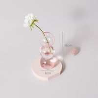 Thumbnail for Nordic Home Decorative Pink Glass Candle Holder Taper candle holder Artedimo Pink s-bubble 