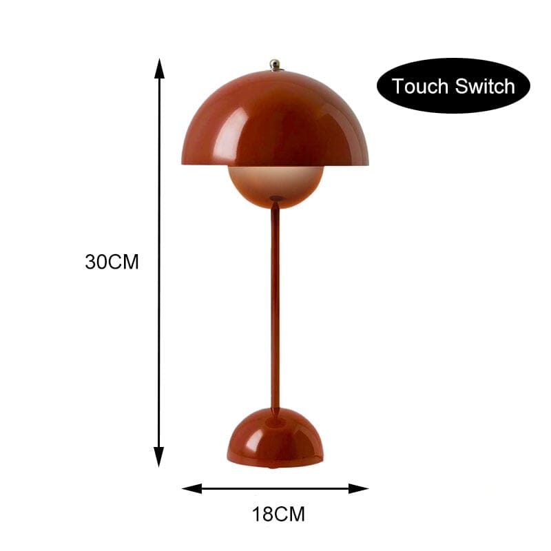 "Magic Mushroom" Wireless Rechargeable & Dimmable LED Table Lamp Table Lamp Artedimo Rechargeable Red 
