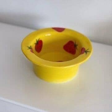 "Checkered" Porcelain Hat Bowl / Mug / Cup Set 0 Artedimo Hat bowl- strawberry 