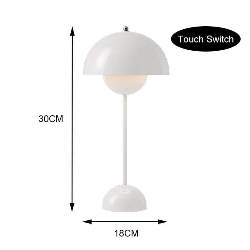 "Magic Mushroom" Wireless Rechargeable & Dimmable LED Table Lamp Table Lamp Artedimo Rechargeable White 