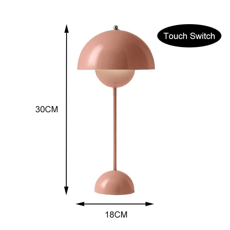"Magic Mushroom" Wireless Rechargeable & Dimmable LED Table Lamp Table Lamp Artedimo Rechargeable Pink 