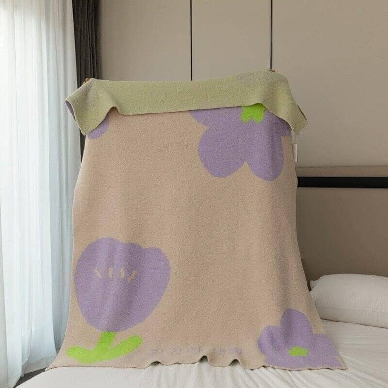 "FlowerPower" Blanket 0 Artedimo purple B 130X170CM 