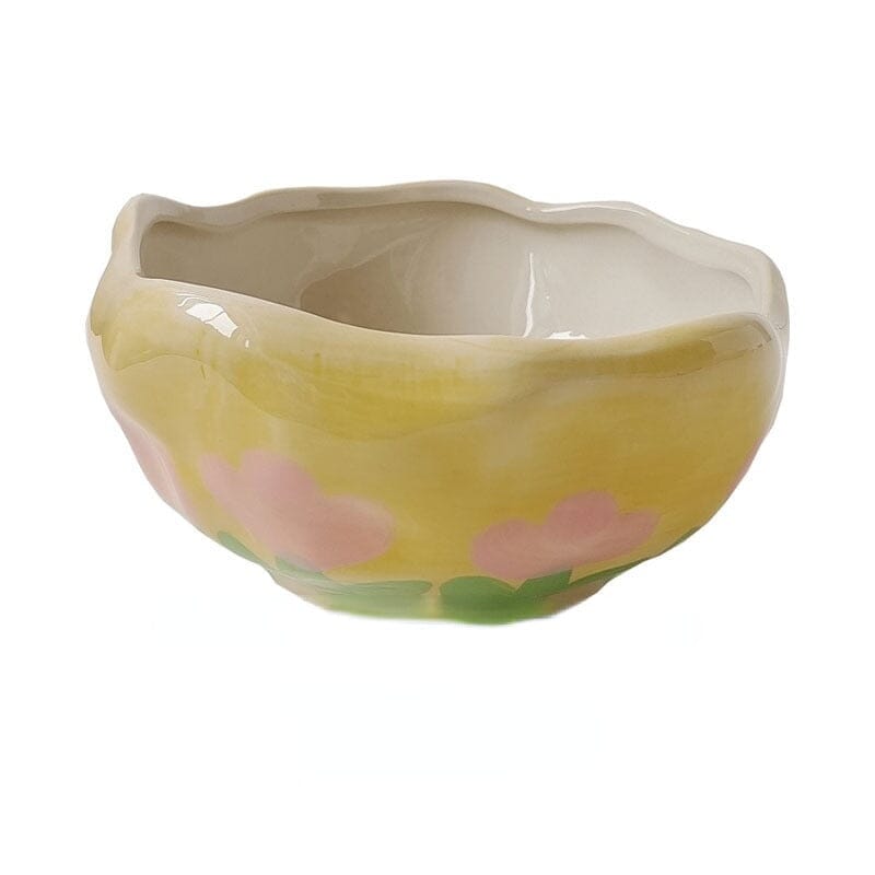 "Matilda" Ceramic creative hand painted bowl Ceramic bowl Artedimo Yellow 