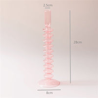 Thumbnail for Nordic Home Decorative Pink Glass Candle Holder Taper candle holder Artedimo Pink string 