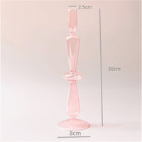 Thumbnail for Nordic Home Decorative Pink Glass Candle Holder Taper candle holder Artedimo Pink 1ring 