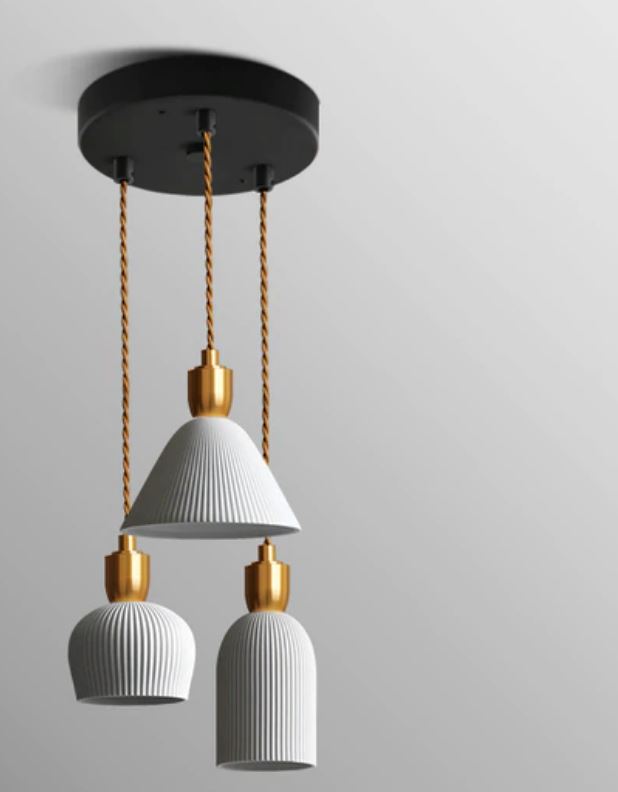 "Liva" Modern Ceramic Pendant Lights Wall Lamp Artedimo Set A+B+C 