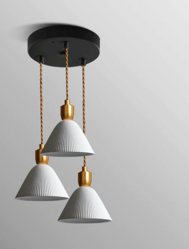 "Liva" Modern Ceramic Pendant Lights Wall Lamp Artedimo Set A+A+A 