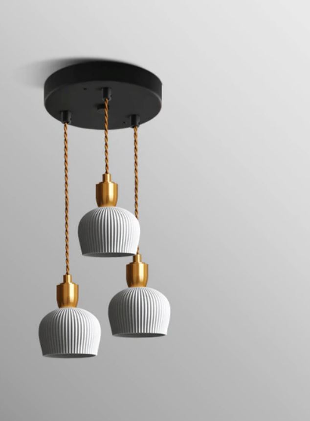 "Liva" Modern Ceramic Pendant Lights Wall Lamp Artedimo Set C+C+C 